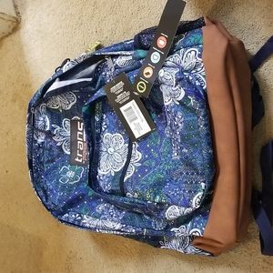 Jansport blue paisley backpack.